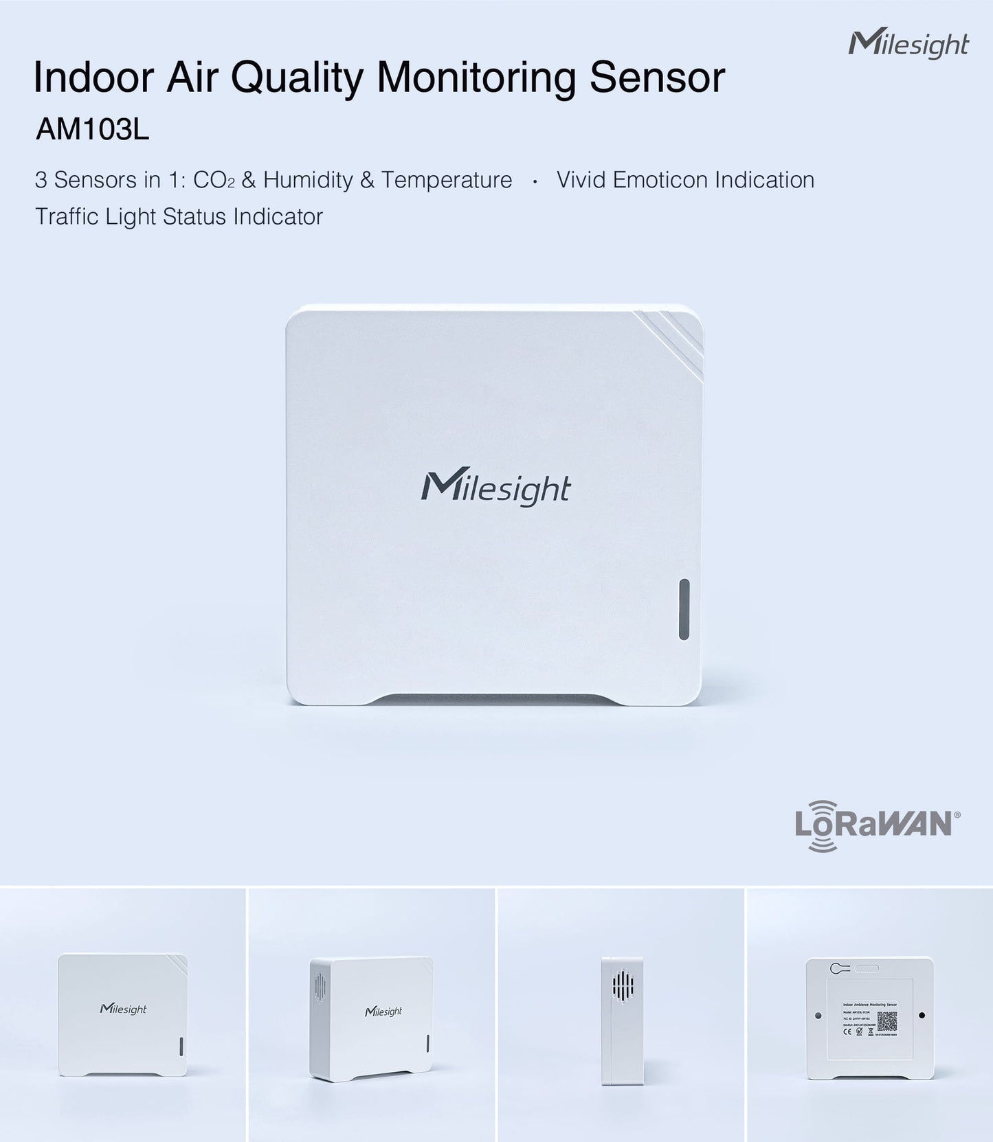 Milesight Indoor Ambience Monitoring Sensor AM103 / AM103L