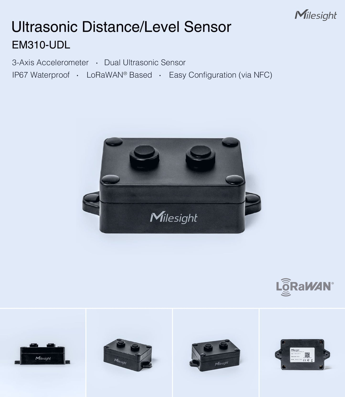 Milesight Ultrasonic Distance Sensor EM310-UDL