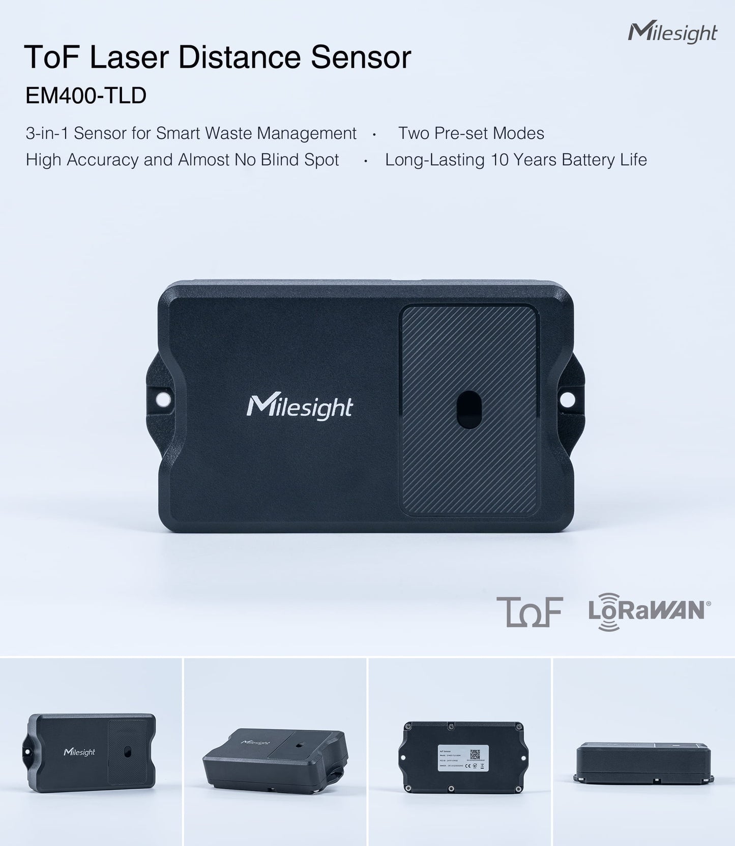 Milesight Time of Flight Laser Distance Sensor EM400-TLD