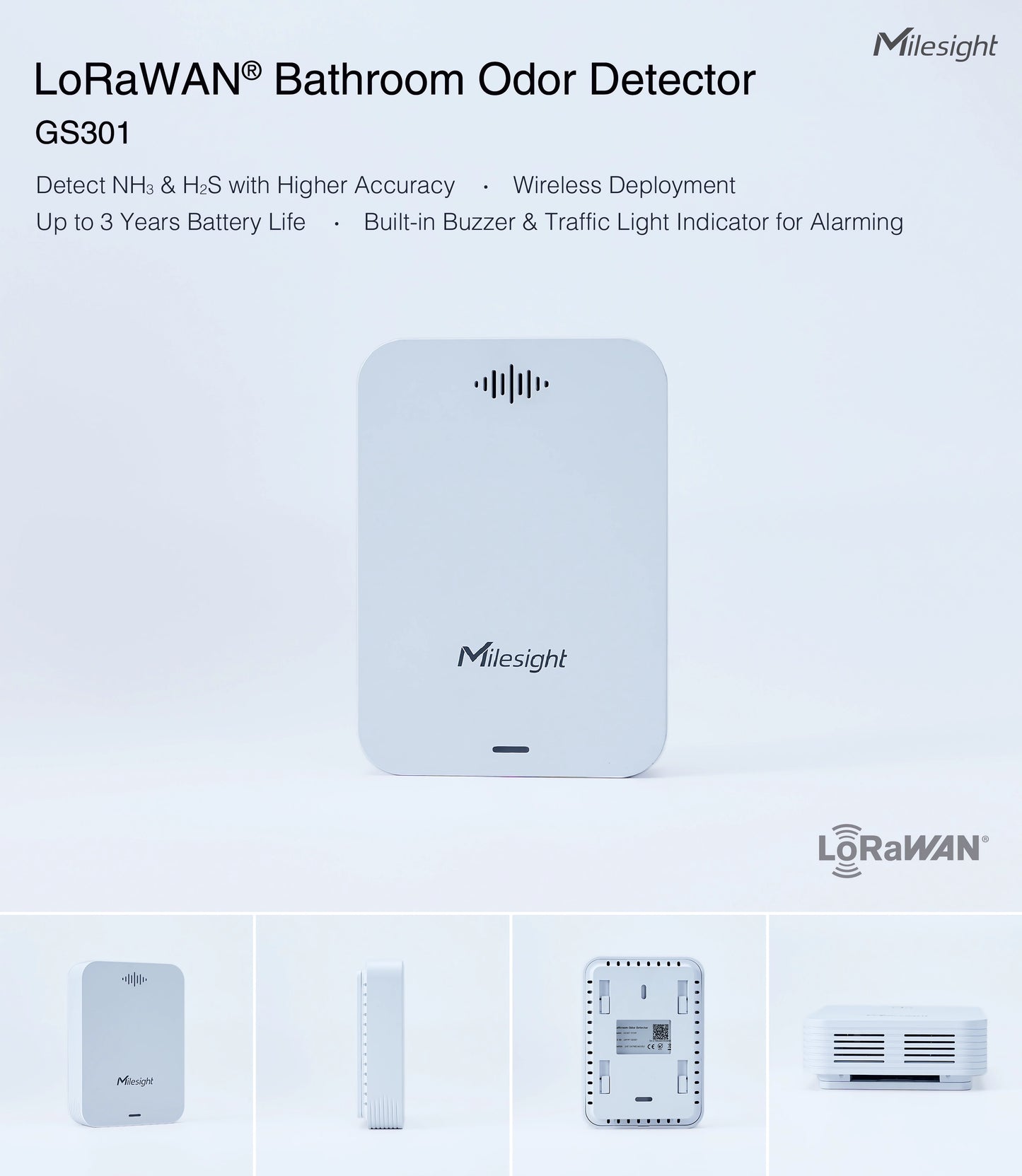 Milesight Bathroom Odor Detector GS301