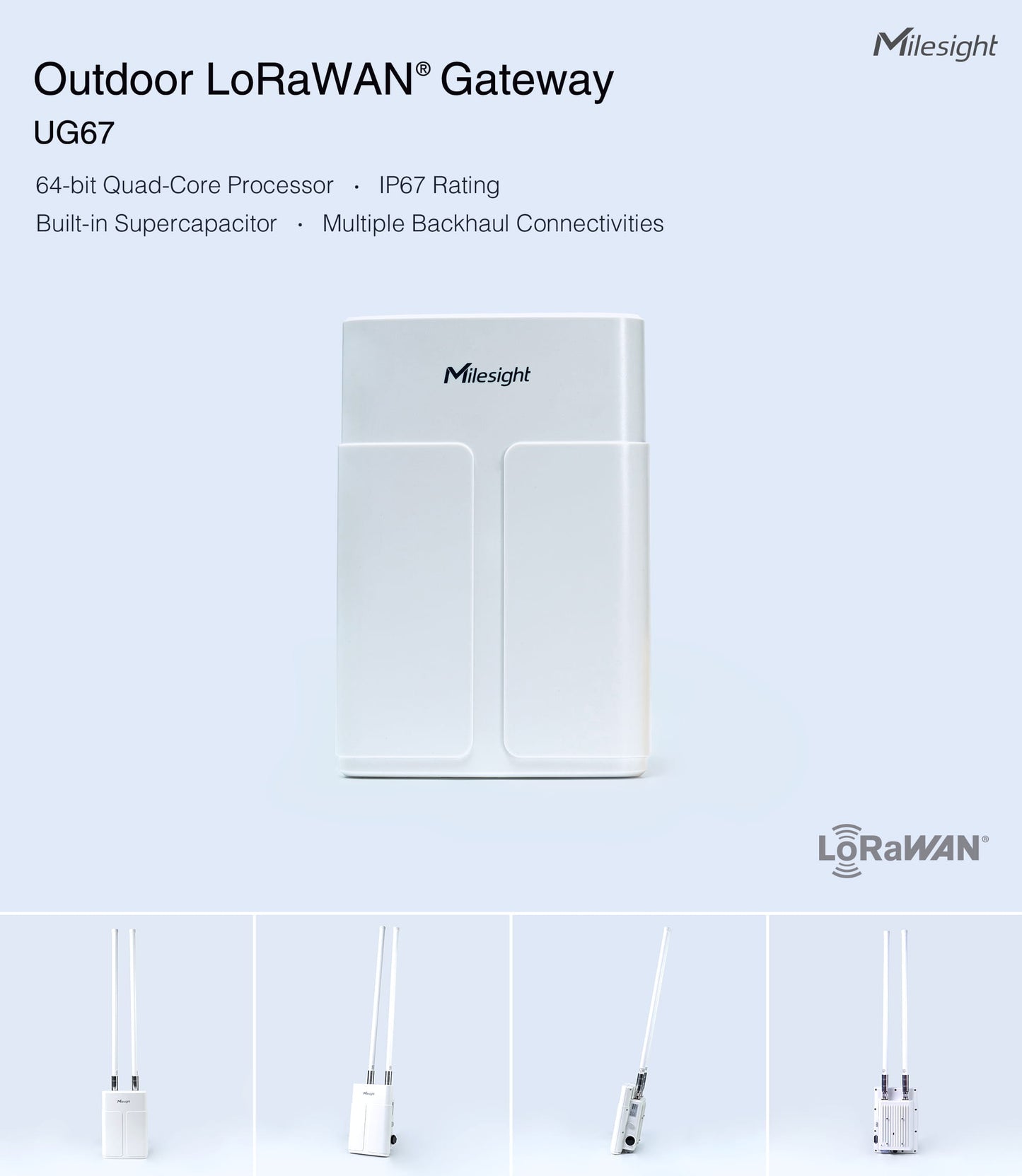 Milesight Outdoor LoRaWAN Gateway UG67