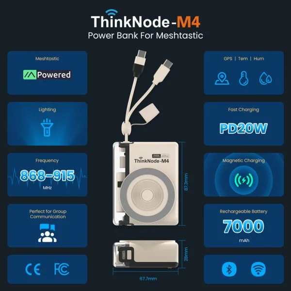 Elecrow ThinkNode M4 Meshtastic Power Bank