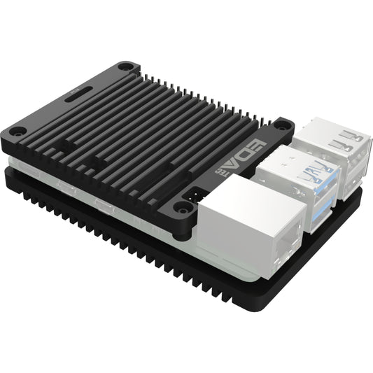 EDATEC Raspberry Pi 5 Passive Cooling Open Aluminium CNC Case