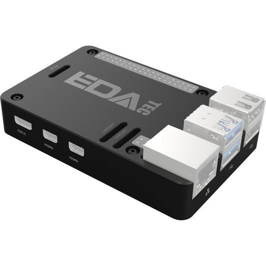 EDATEC Raspberry Pi 5 Passive Cooling Aluminium CNC Box