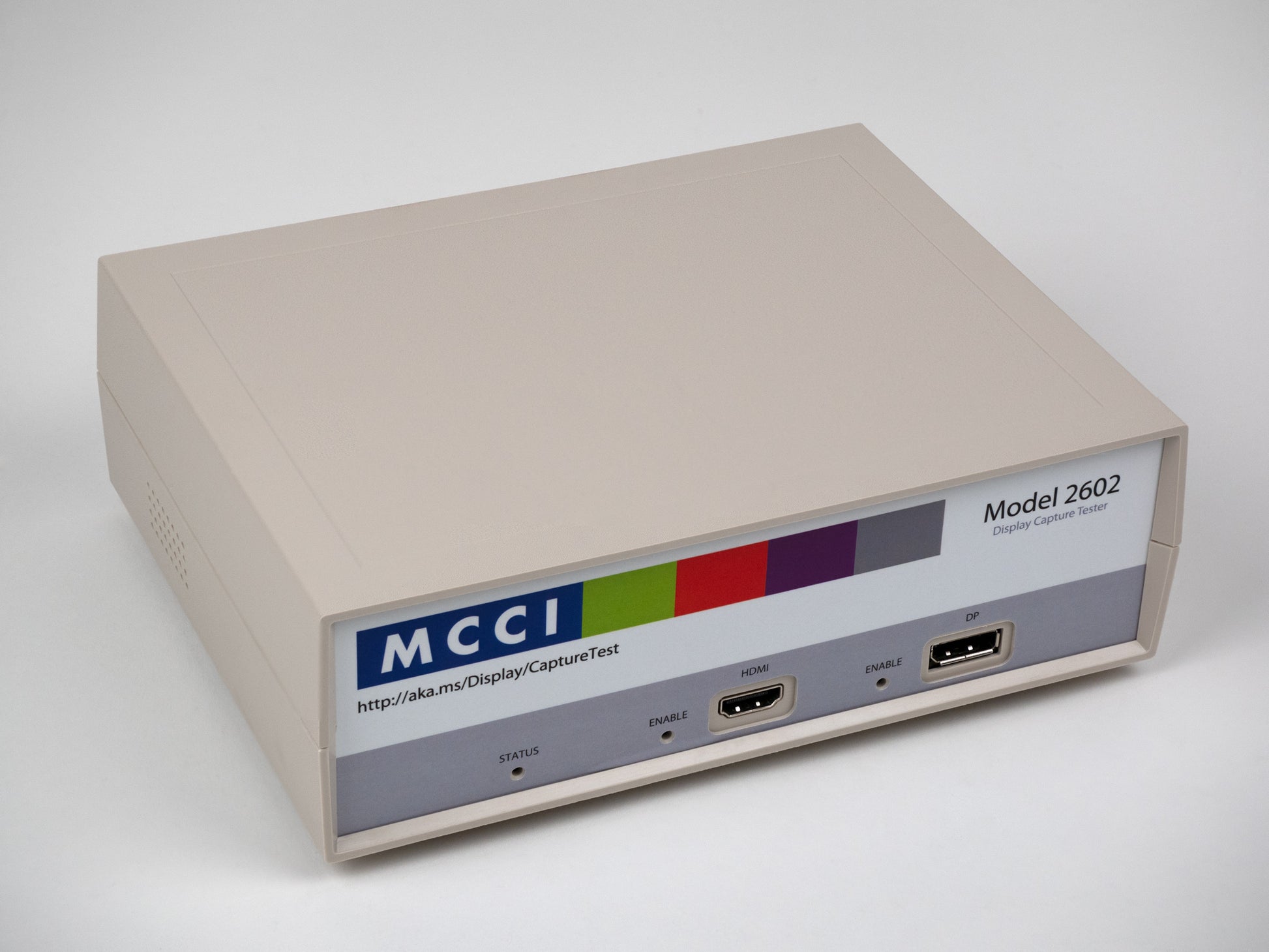 Front view of Model 2602 Display Capture Tester