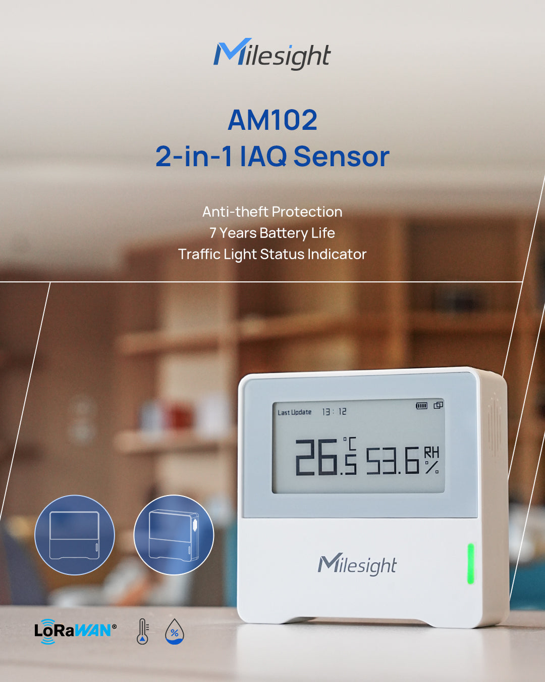 Milesight Indoor Ambience Sensor AM102 & AM102L