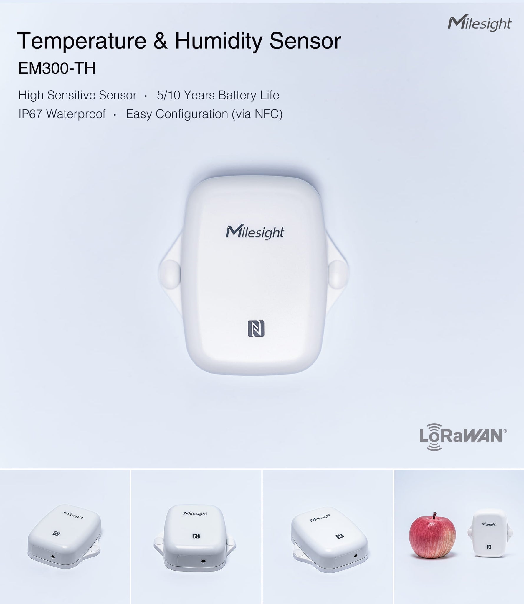 Milesight Temperature and Humidity Sensor EM300-TH