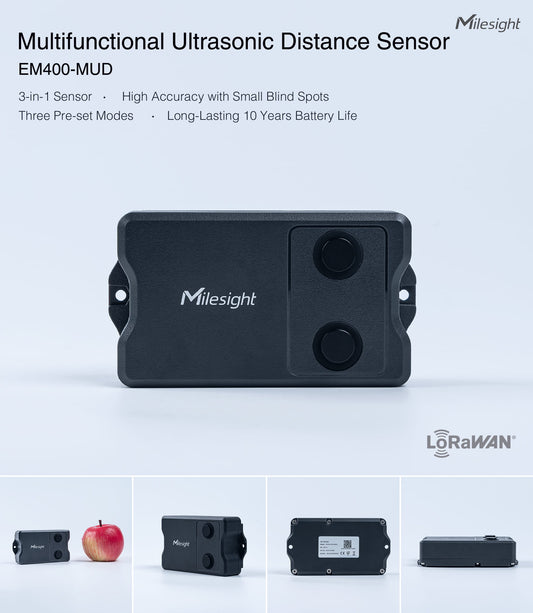 Milesight Multifunctional Ultrasonic Distance/Level Sensor EM400-MUD