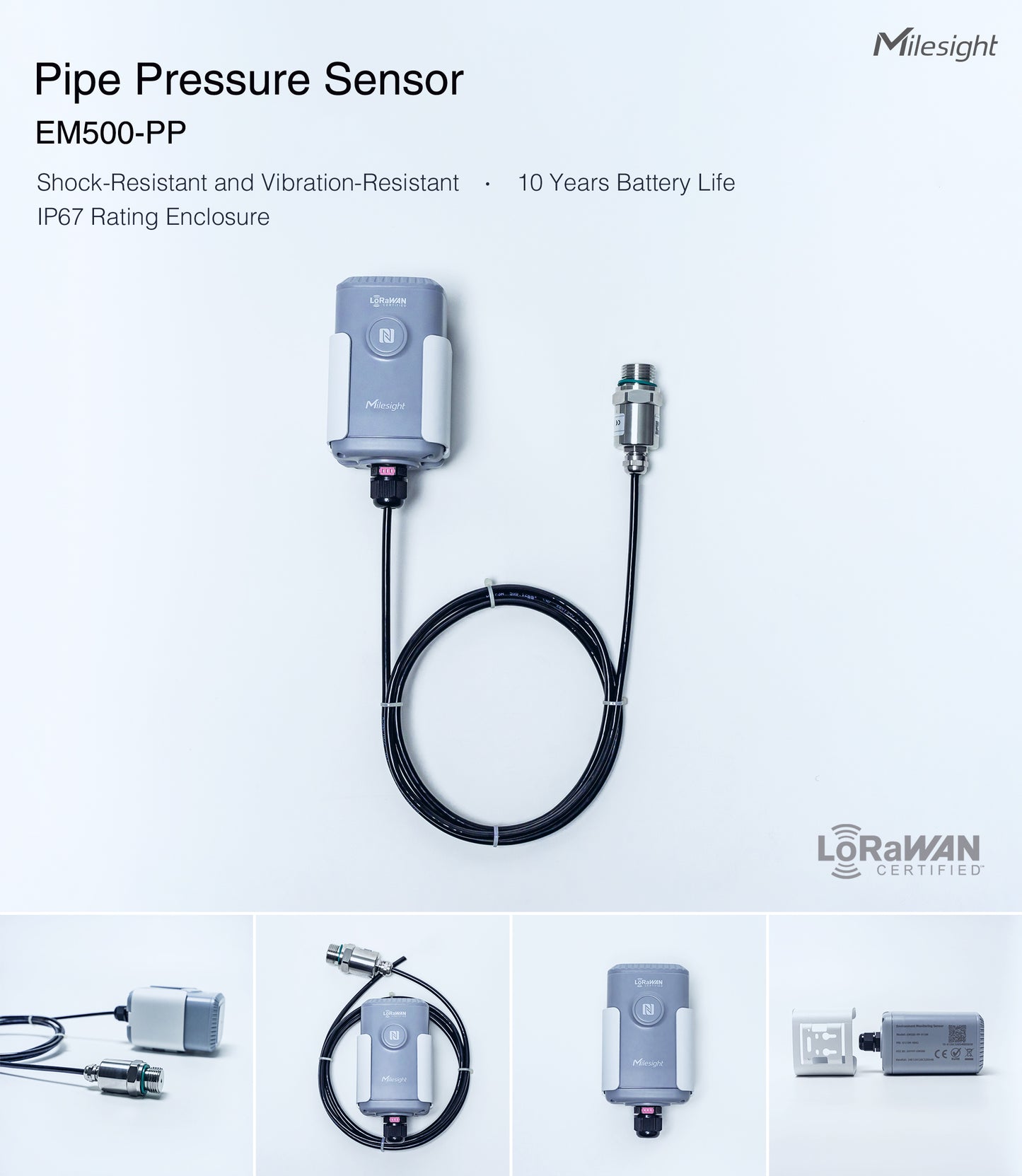 Milesight Pipe Pressure Sensor EM500-PP