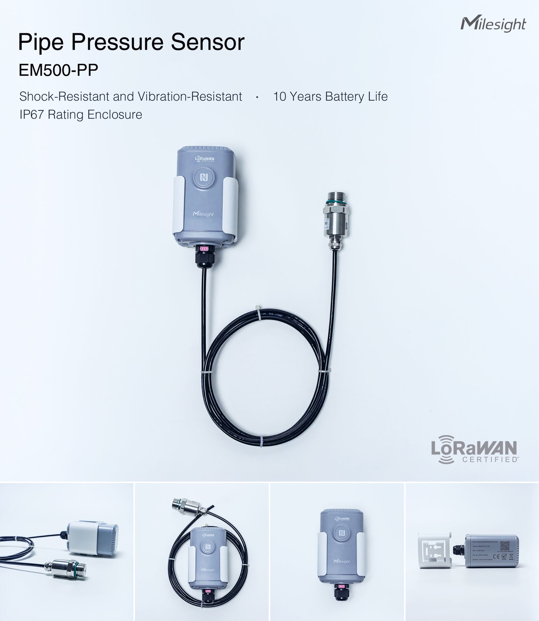Milesight Pipe Pressure Sensor EM500-PP