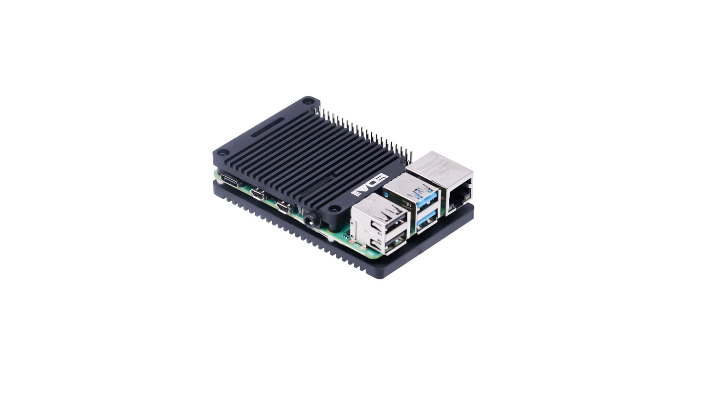 EDATEC Raspberry Pi 4 Passive Cooling Open Aluminium CNC Case