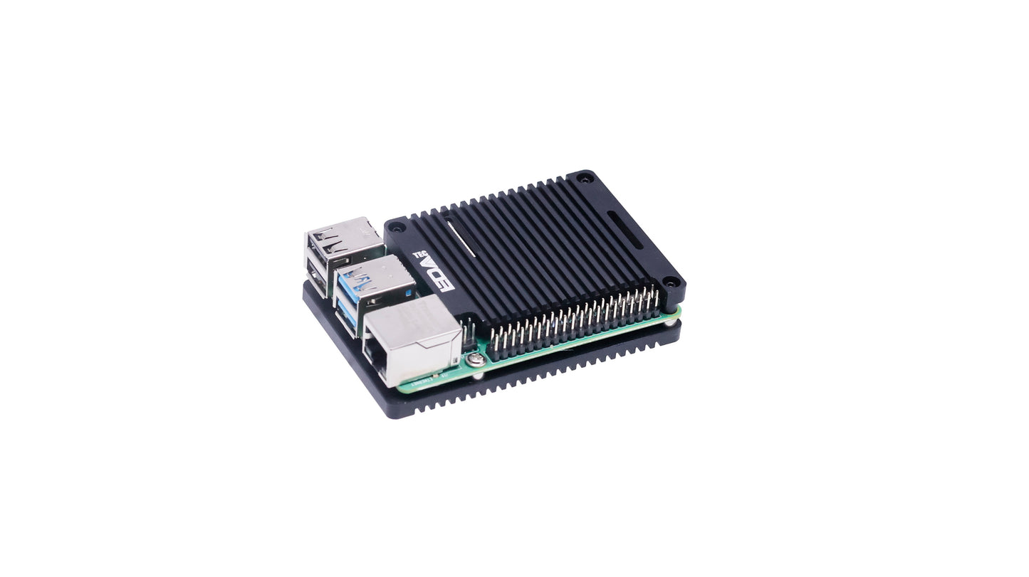 EDATEC Raspberry Pi 4 Passive Cooling Open Aluminium CNC Case