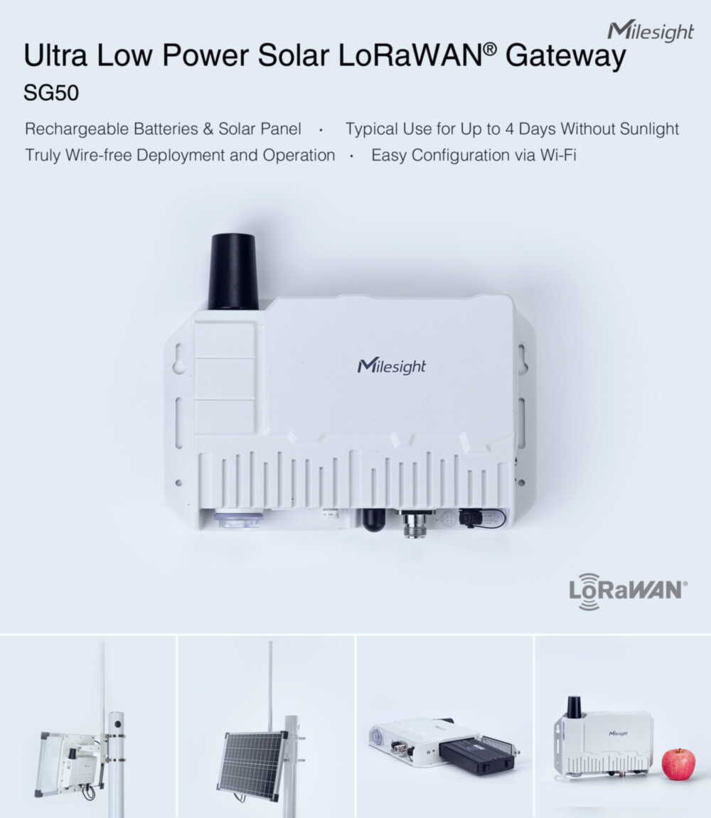 Milesight Ultra Low Power Solar LoRaWAN Gateway SG50