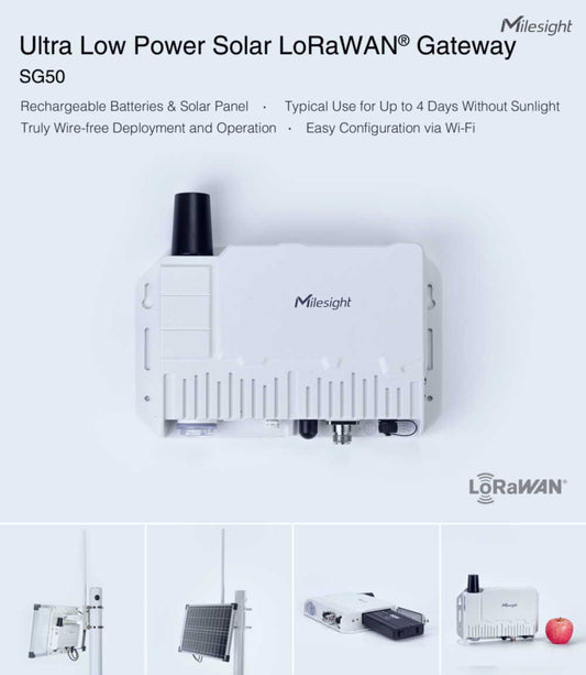 Milesight Ultra Low Power Solar LoRaWAN Gateway SG50