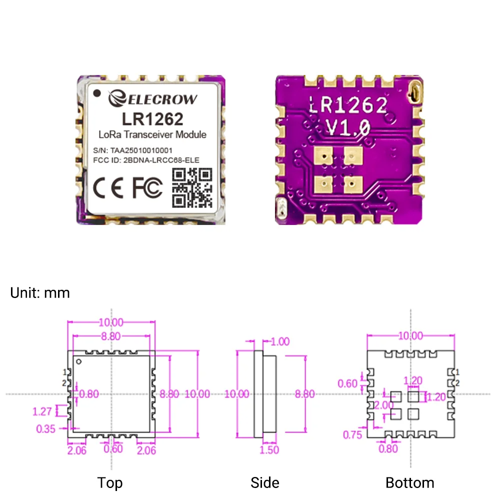 Elecrow LR1262 Long-Range LoRa Wireless Transceiver Module