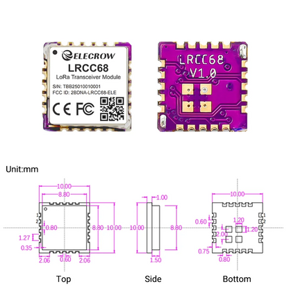 Elecrow LRCC68 Long-Range LoRa Wireless Transceiver Module