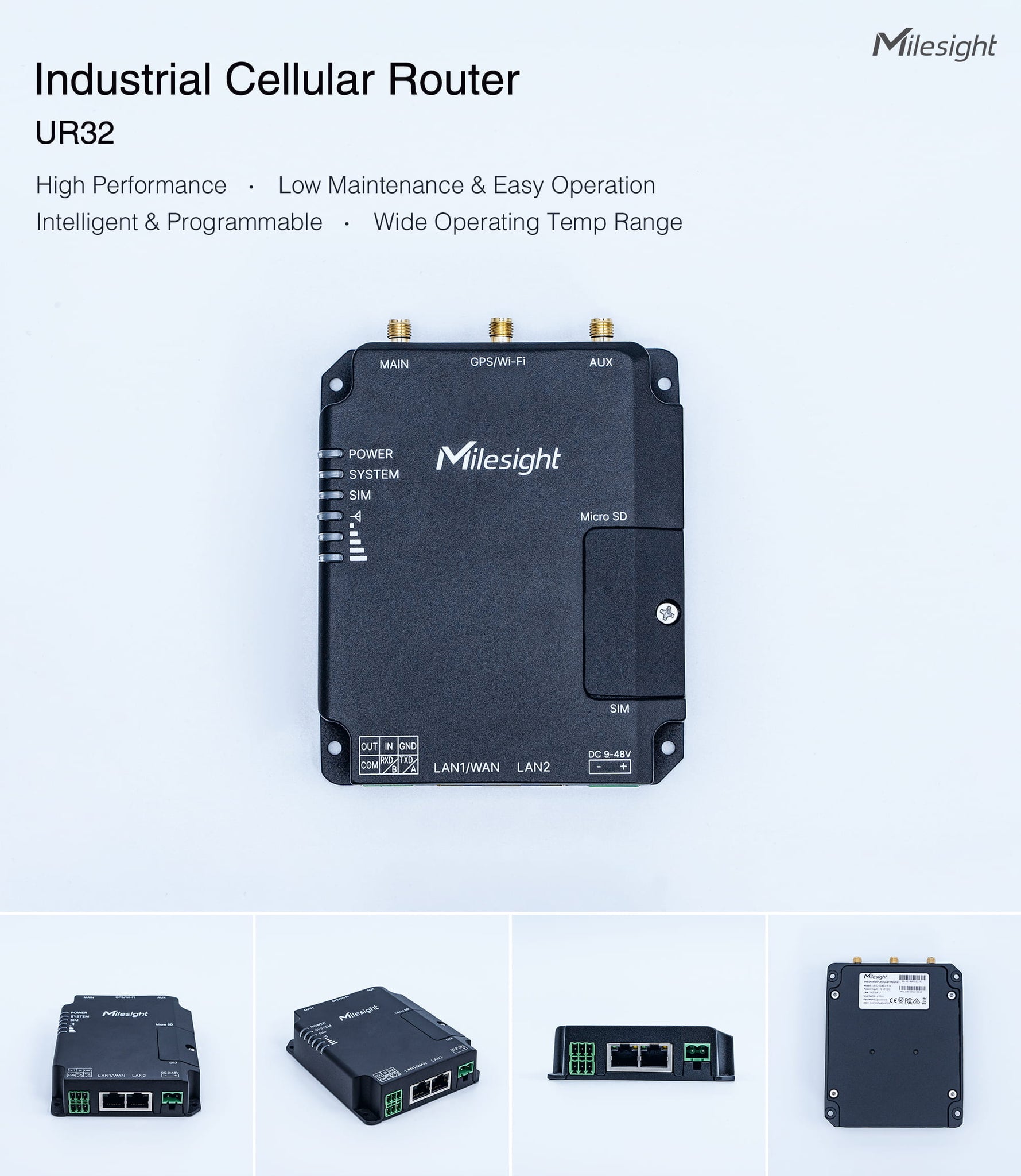 Milesight Pro Series Industrial Cellular Router UR32 – MCCI
