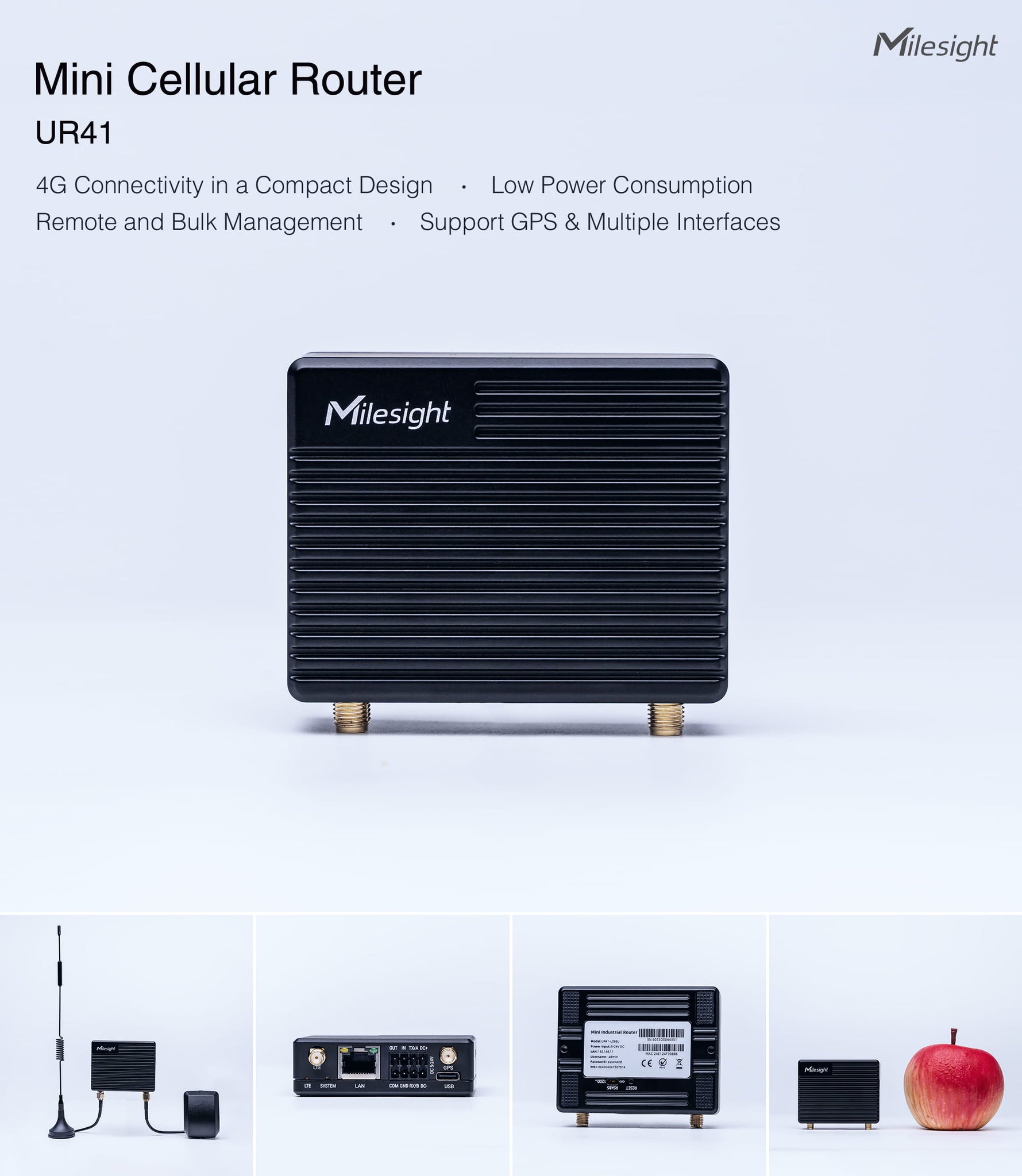 Milesight Mini Industrial Router 4G UR41