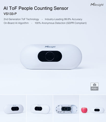Milesight AI ToF People Counting Sensor VS133-P