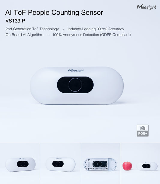 Milesight AI ToF People Counting Sensor VS133-P