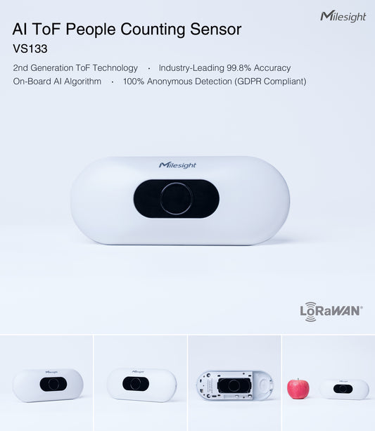 Milesight AI ToF People Counting Sensor VS133