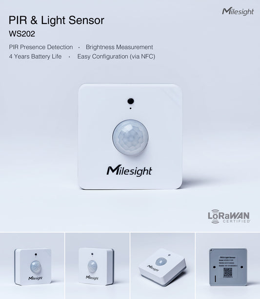 Milesight PIR & Light Sensor WS202
