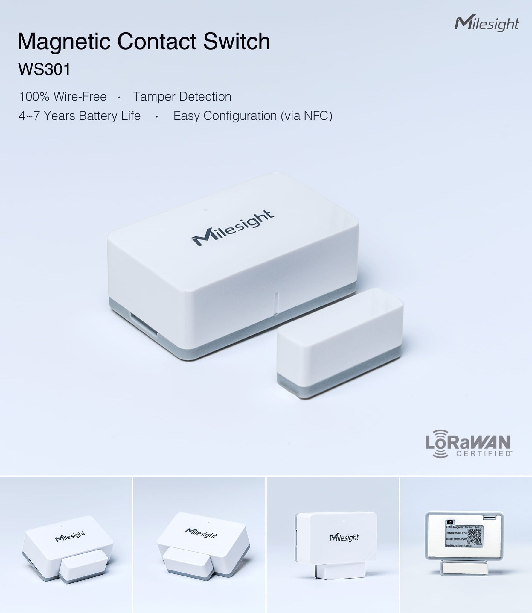 Milesight Magnetic Contact Switch WS301 MCCI milesight-magnetic-contact-switch-ws301-mcci