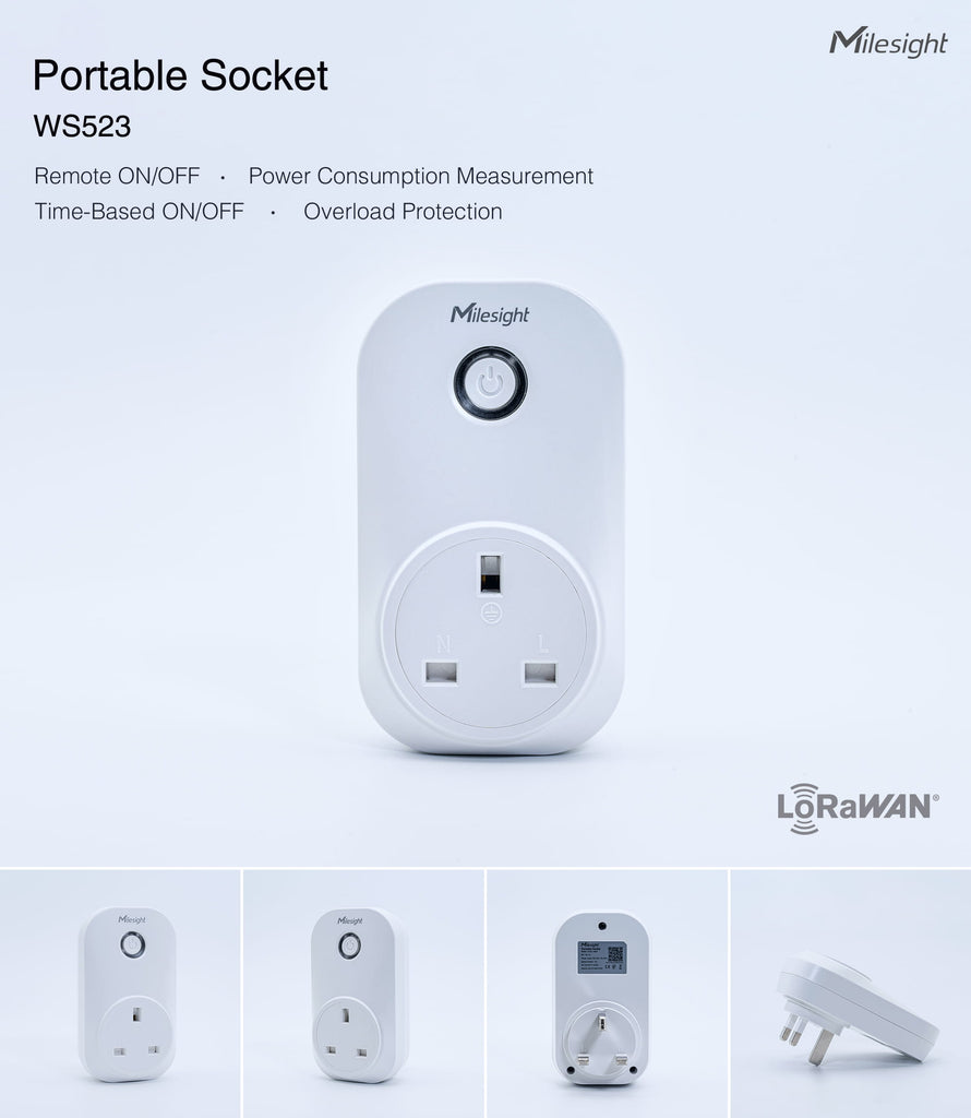 Milesight Portable Electric Outlet Switch WS523 – MCCI