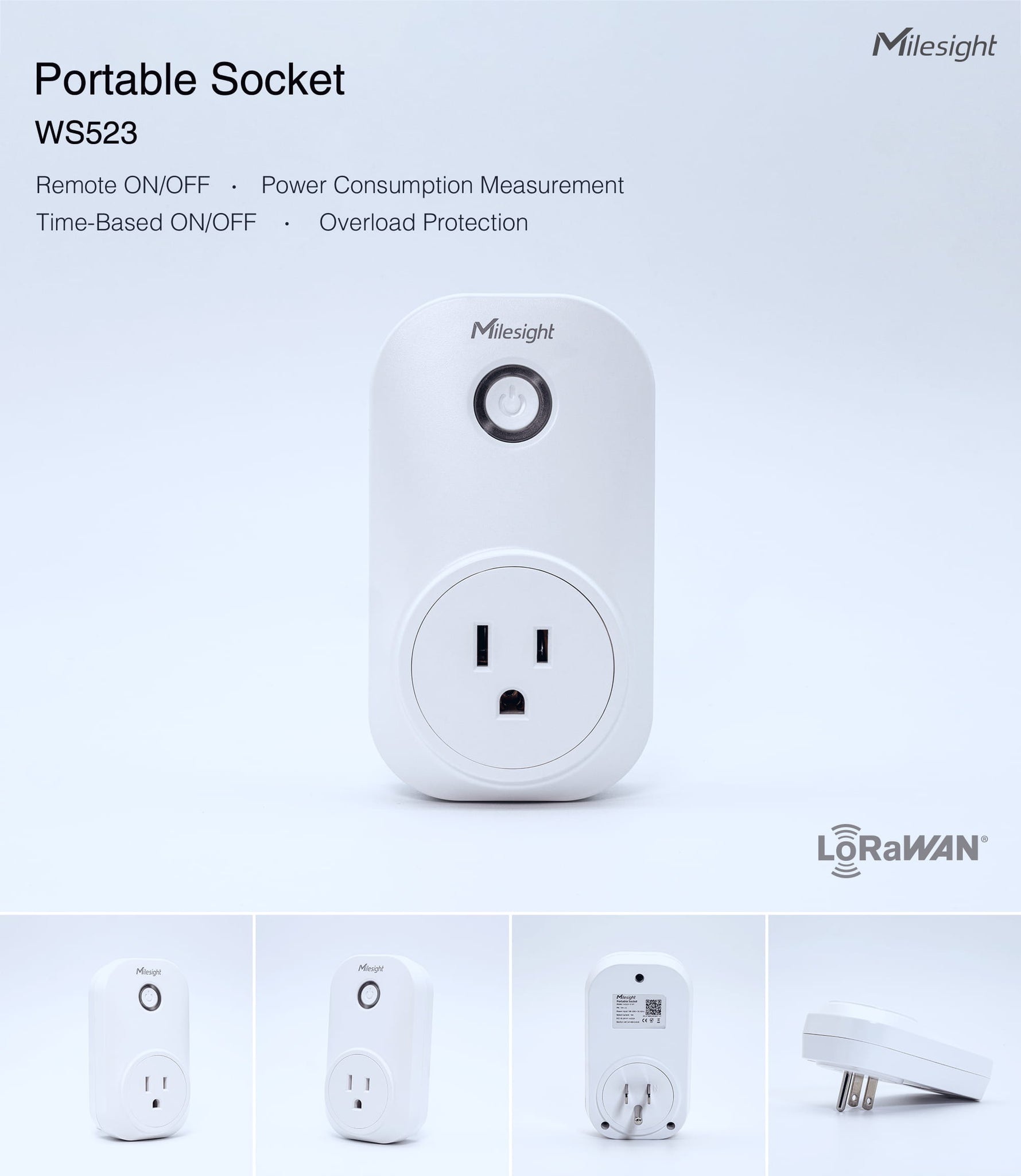 Milesight Portable Electric Outlet Switch WS523 – MCCI