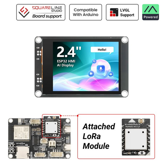 Elecrow CrowPanel Advance 2.4" HMI ESP32 AI Display for Meshtastic