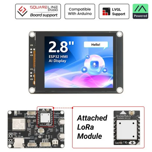 Elecrow CrowPanel Advance 2.8" Meshtastic HMI Display