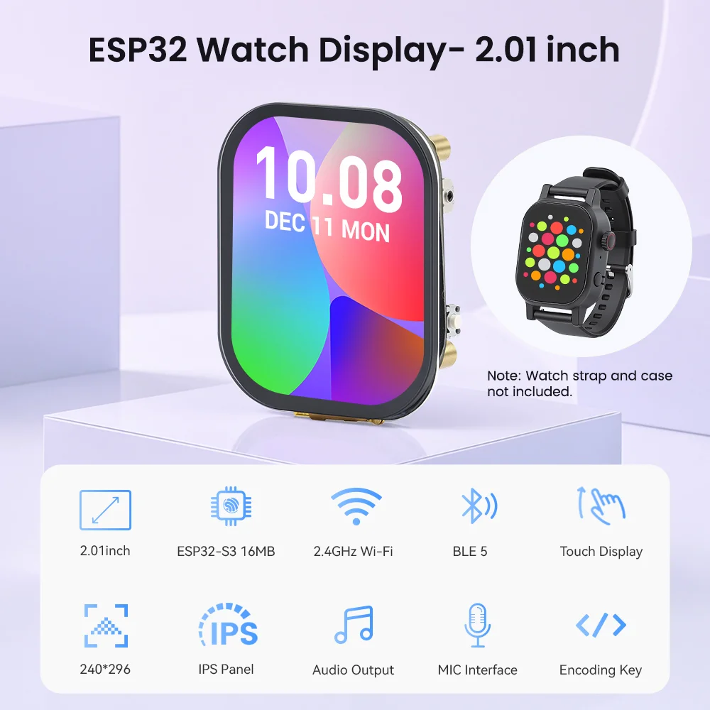 Elecrow CrowPanel 2.01inch-HMI ESP32 Watch Display