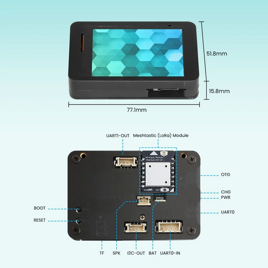 Elecrow CrowPanel Advance 2.4" HMI ESP32 AI Display for Meshtastic