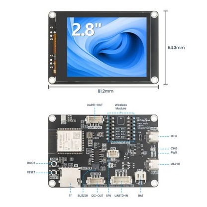 Elecrow CrowPanel Advance 2.8" Meshtastic HMI Display