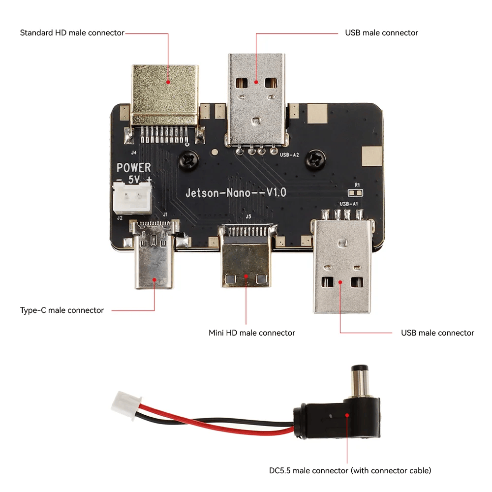 Elecrow Bridge Kit for CrowView Note-Jetson Nano Dev Kit Bridge Board