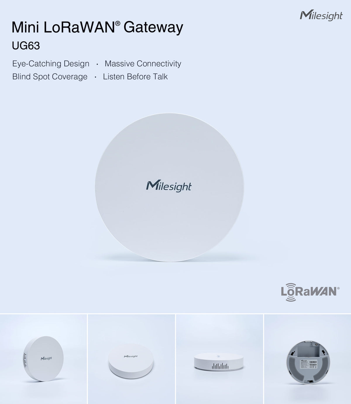 Milesight Mini LoRaWAN Gateway UG63 With Internal Antenna