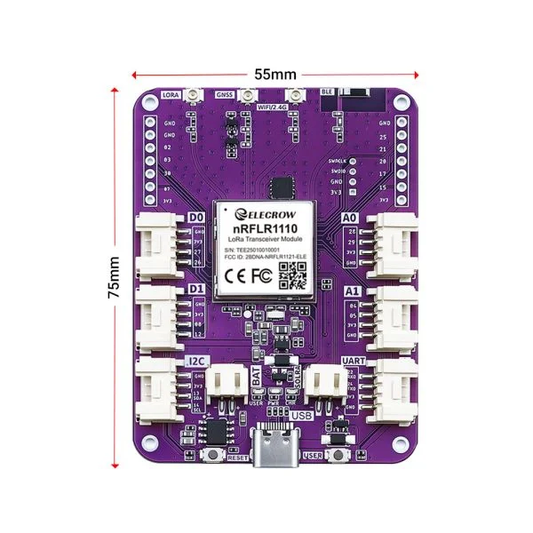 Elecrow LoRa Node Expansion Board-nRFLR1110 Integrates nRF52840