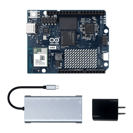 Elecrow Starter Bundle Kit for Arduino UNO Q with Expansion Dock, US Plug