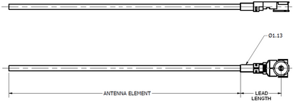 MCCI U.FL whip antenna